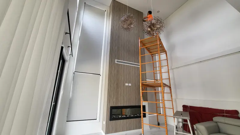 Fireplace Wallpaper Installation