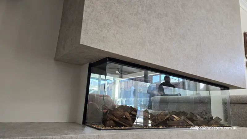 Fireplace Wallpaper Installation