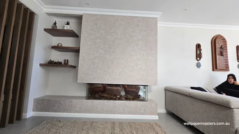 Fireplace Wallpaper Installation