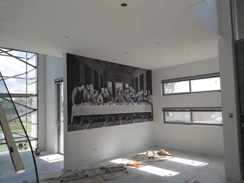 Custom mural Wallpaper Installation