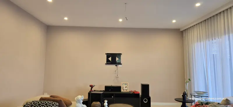 TV Back Wallpaper Installation