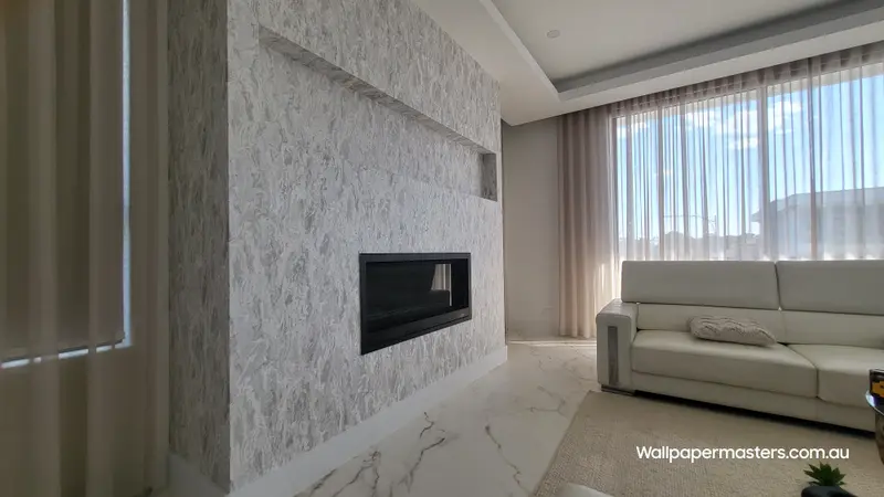 Fireplace Wallpaper Installation