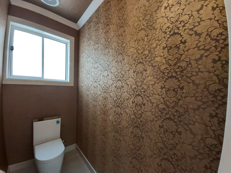 Toilet Wallpaper Installation