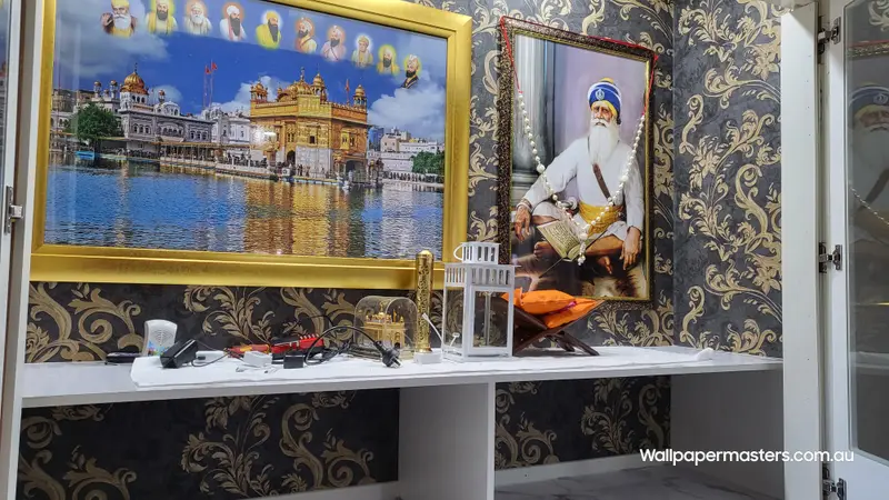 Prayer Room Wallpaper Installation