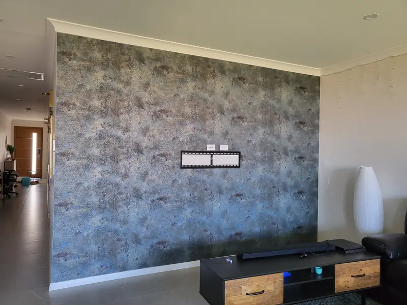 TV Back Wallpaper Installation