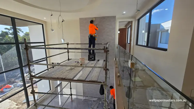 Staircase Wallpaper Installation