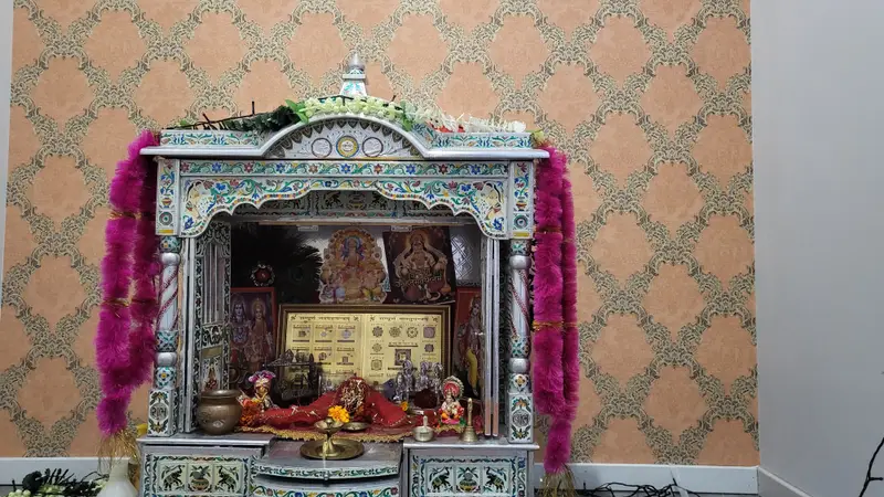 Prayer Room Wallpaper Installation