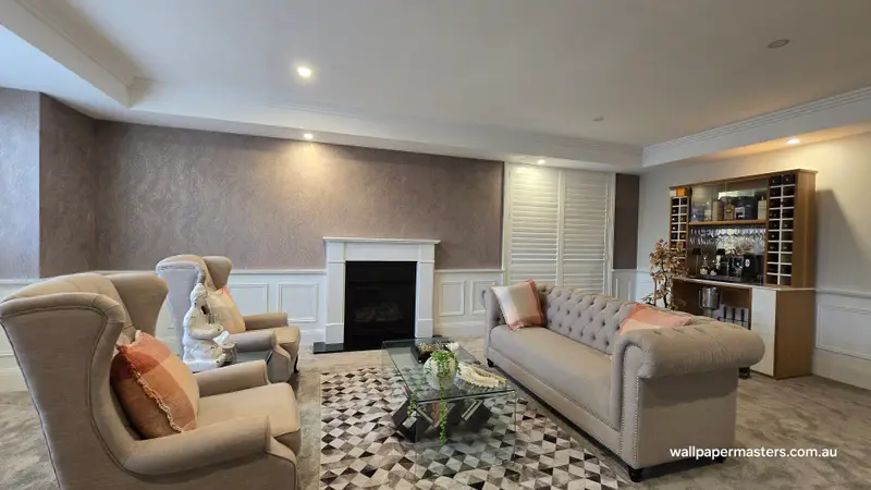 Fireplace Wallpaper Installation