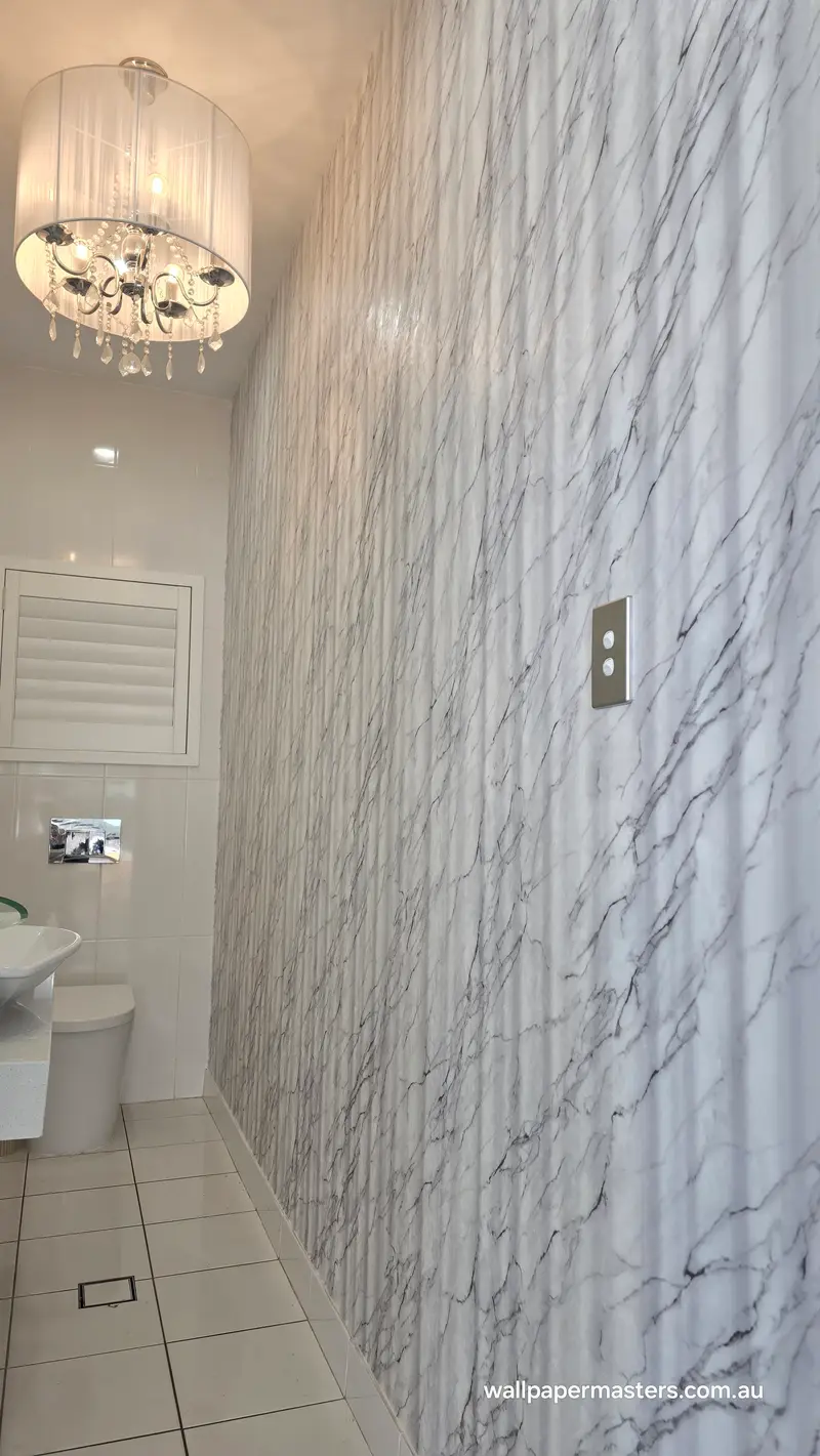 Toilet Wallpaper Installation