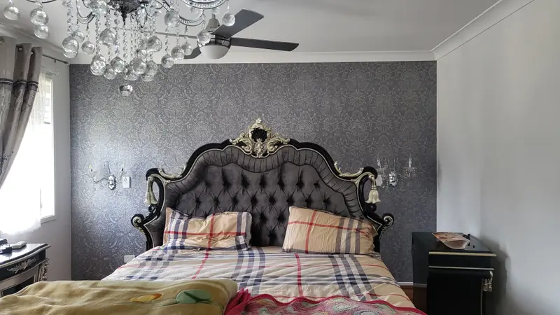 Bedroom Wallpaper Installation