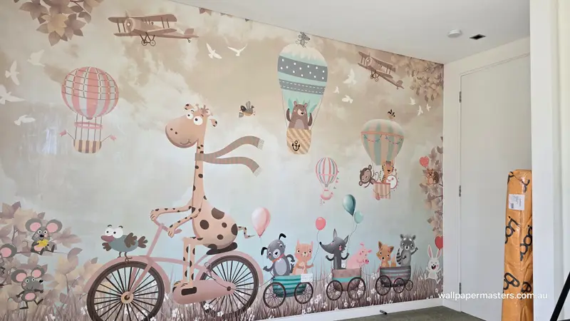 Bedroom Wallpaper Installation