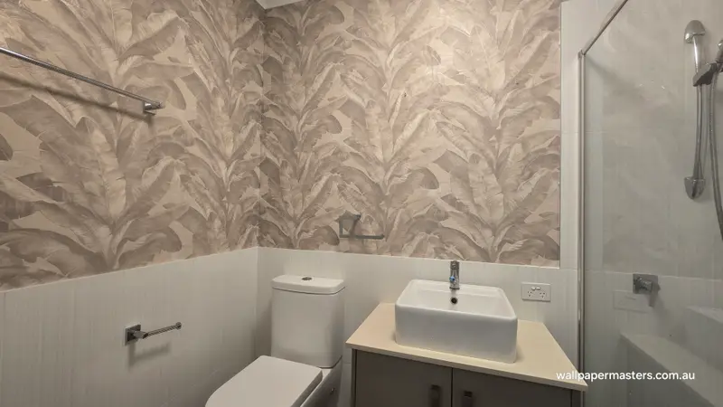 Toilet Wallpaper Installation