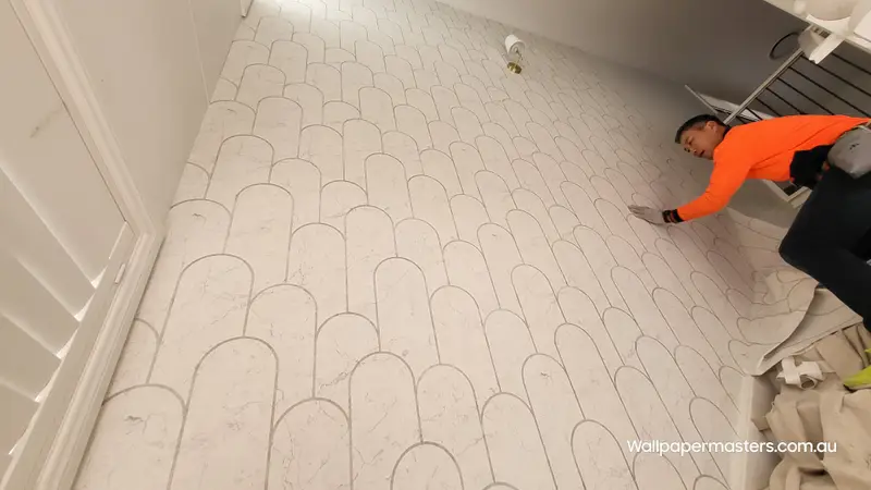 Staircase Wallpaper Installation