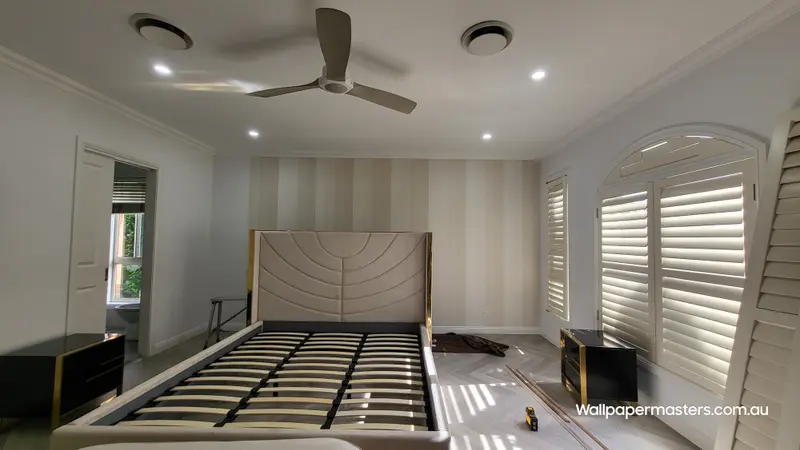 Bedroom Wallpaper Installation