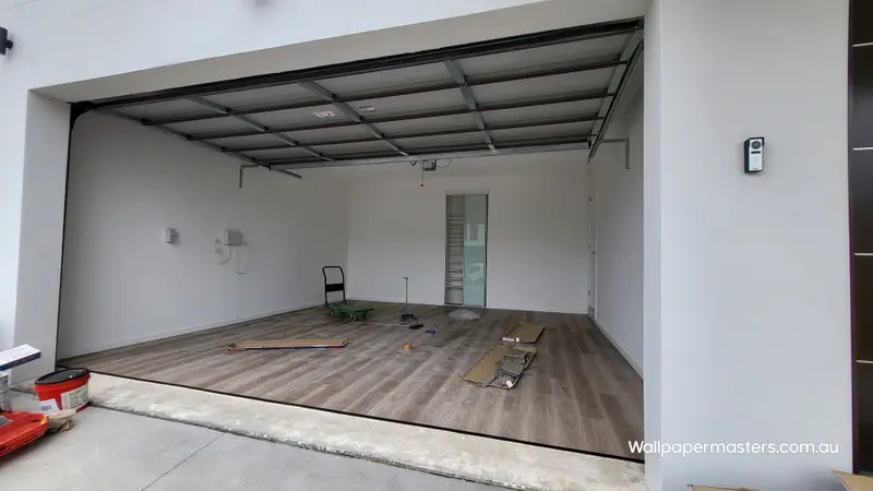 Garage Wallpaper Installation