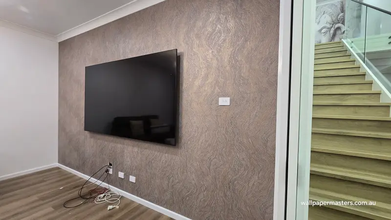 TV Back Wallpaper Installation