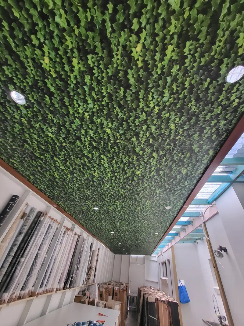 Ceiling Wallpaper Installation