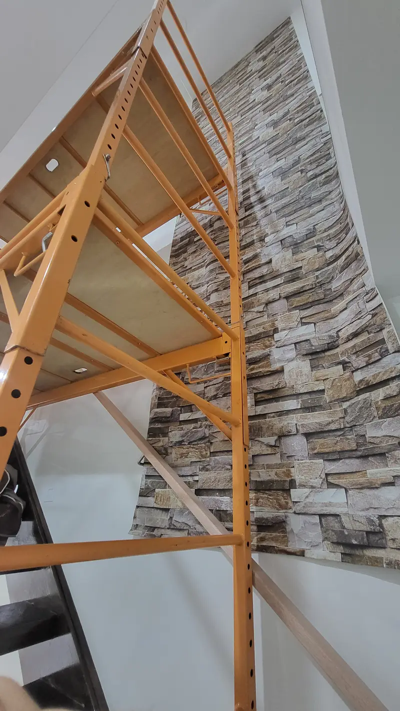 Staircase Wallpaper Installation