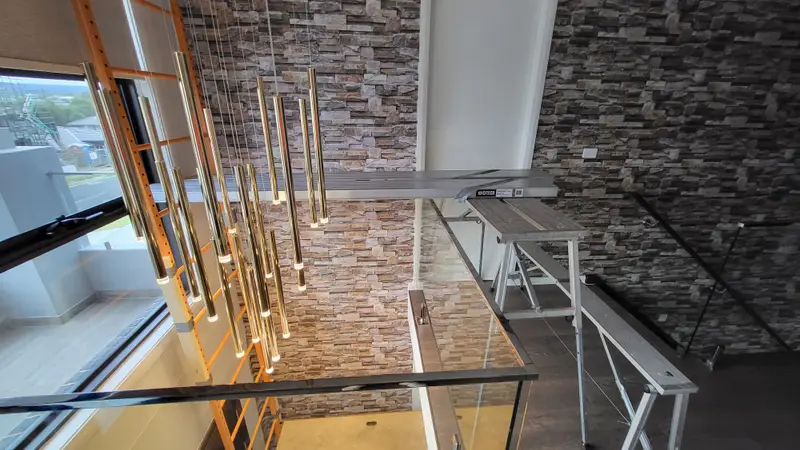 Staircase Wallpaper Installation