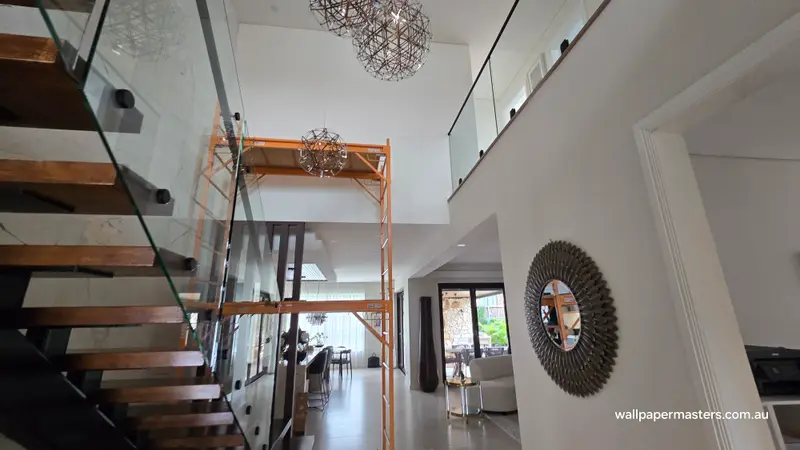 Staircase Wallpaper Installation