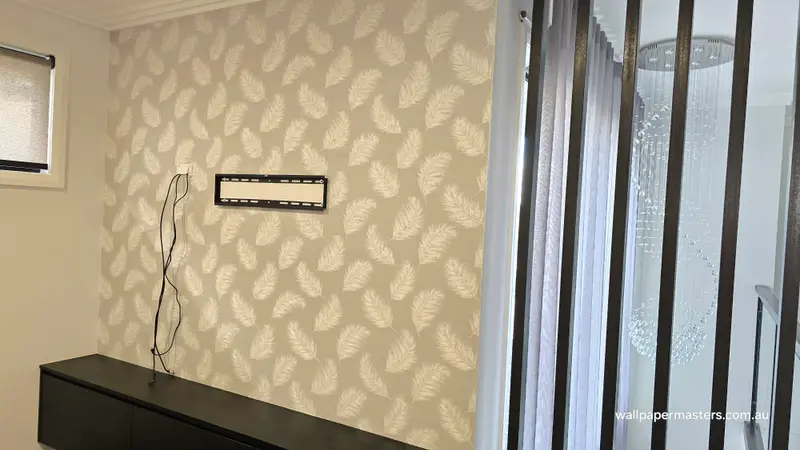 TV Back Wallpaper Installation