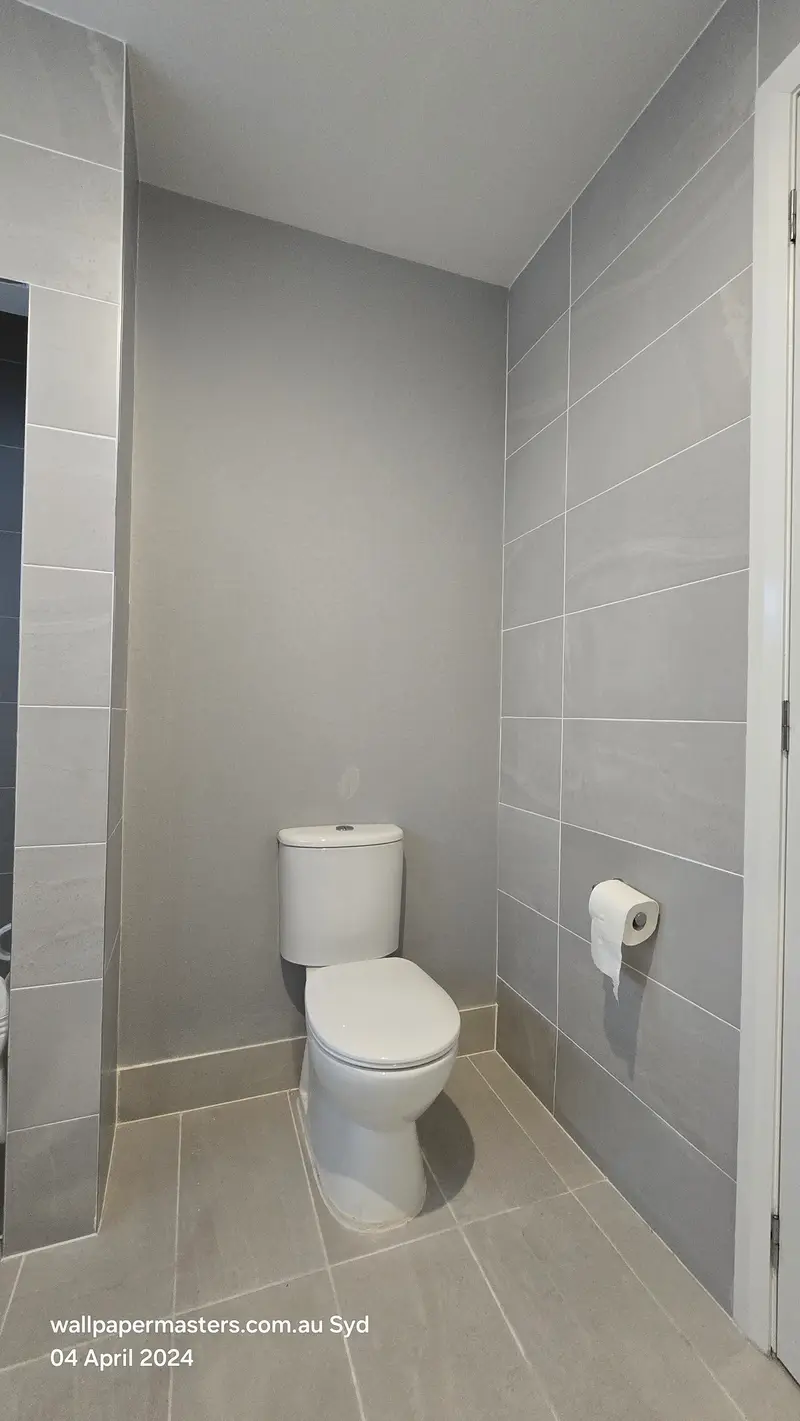 Toilet Wallpaper Installation