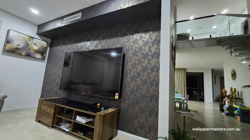 TV Back Wallpaper Installation