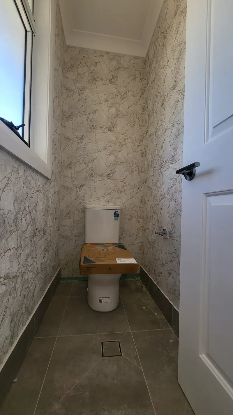Toilet Wallpaper Installation