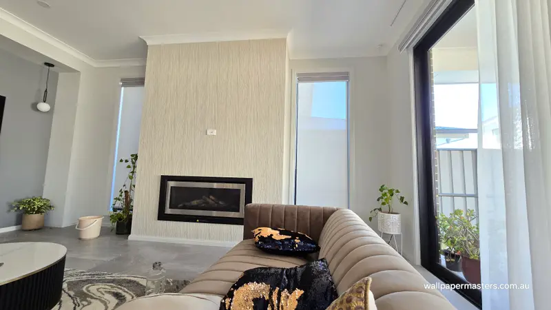 Fireplace Wallpaper Installation