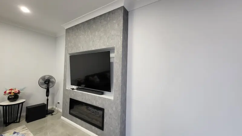 Fireplace Wallpaper Installation