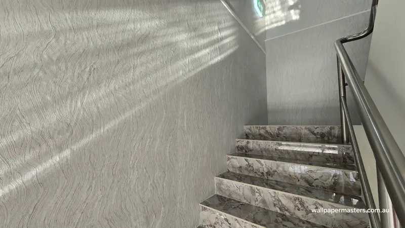Staircase Wallpaper Installation