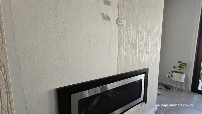 Fireplace Wallpaper Installation