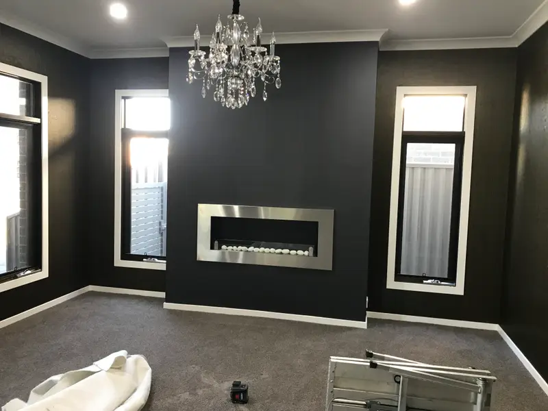Fireplace Wallpaper Installation