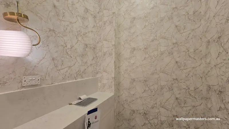 Toilet Wallpaper Installation