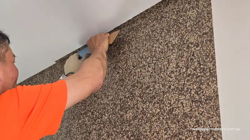 TV Back Wallpaper Installation