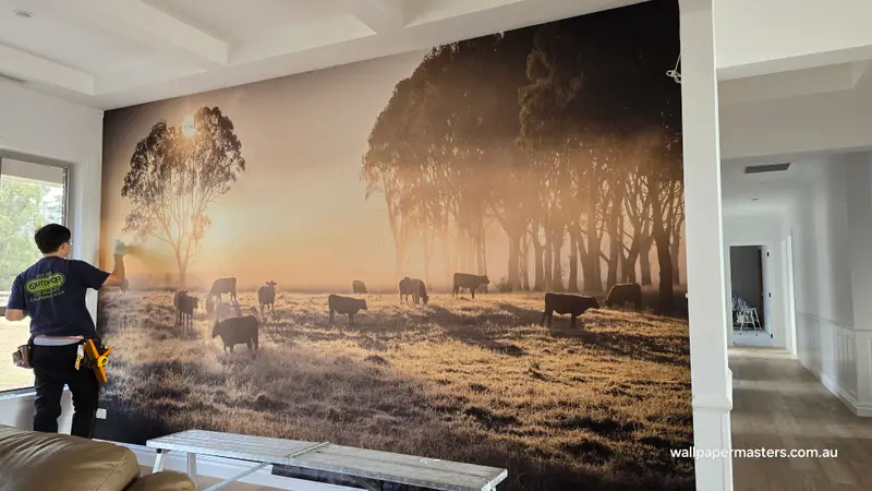 Custom mural Wallpaper Installation