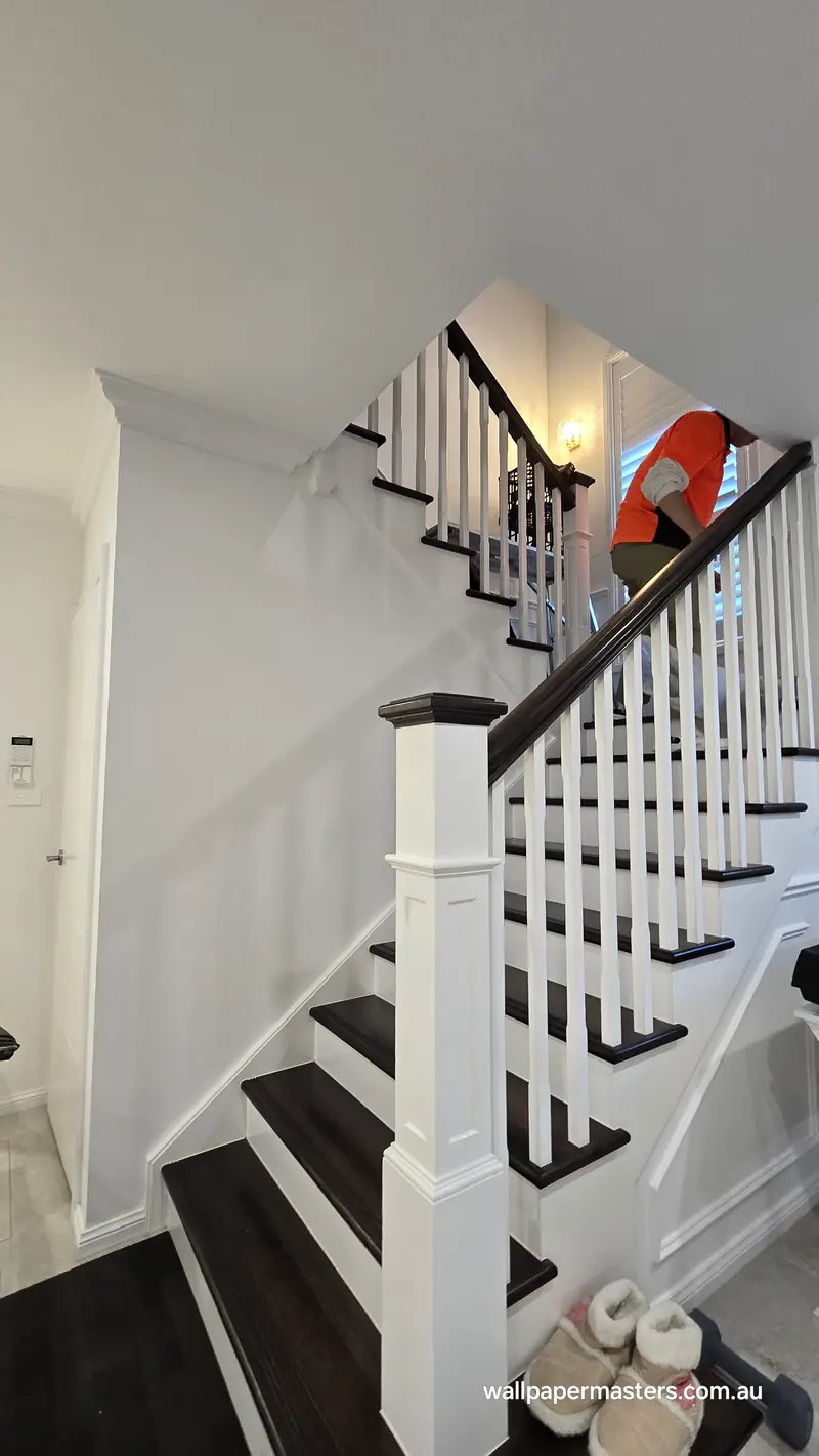 Staircase Wallpaper Installation