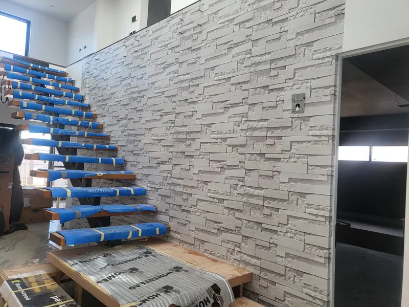 Staircase Wallpaper Installation