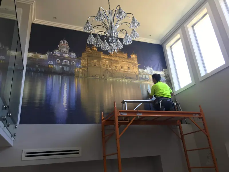 Staircase Wallpaper Installation