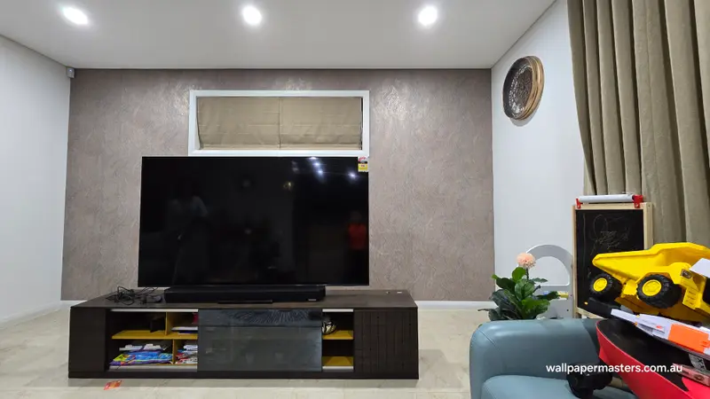 TV Back Wallpaper Installation