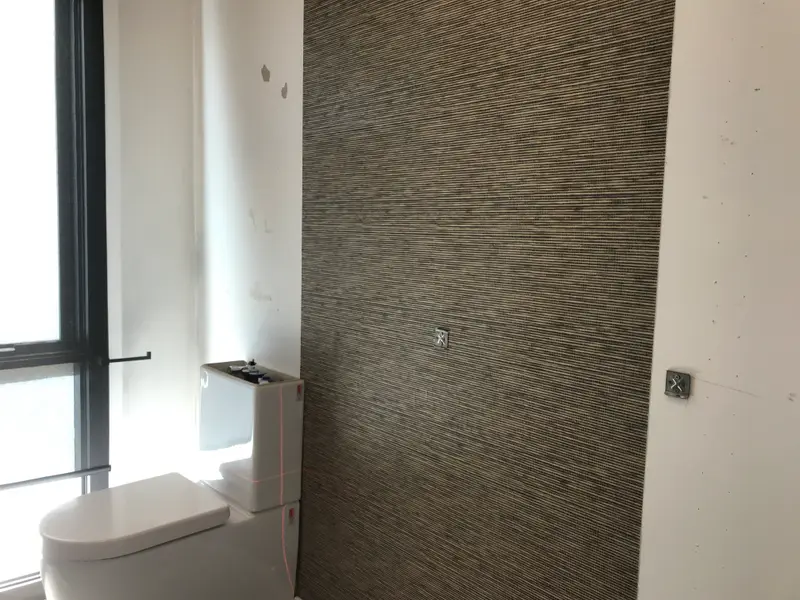 Toilet Wallpaper Installation
