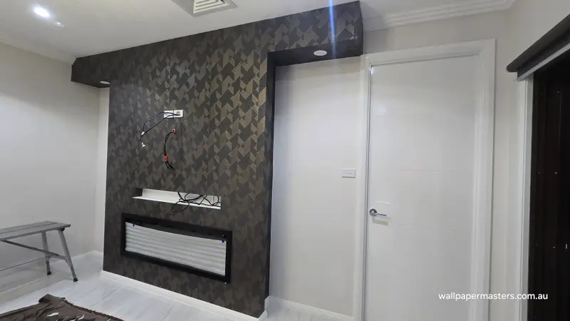 Fireplace Wallpaper Installation