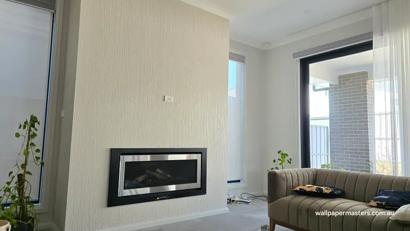 Fireplace Wallpaper Installation