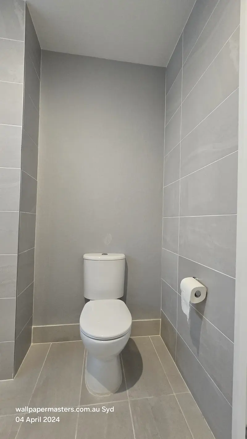 Toilet Wallpaper Installation