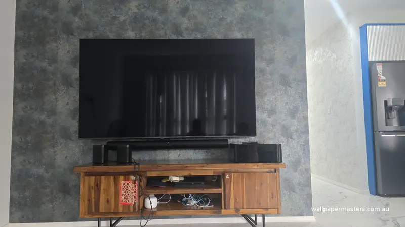 TV Back Wallpaper Installation