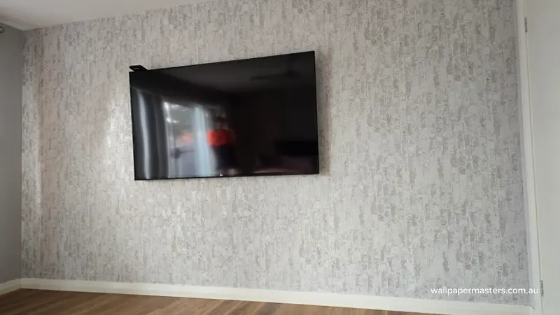 TV Back Wallpaper Installation