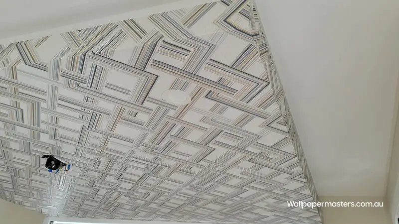 Ceiling Wallpaper Installation