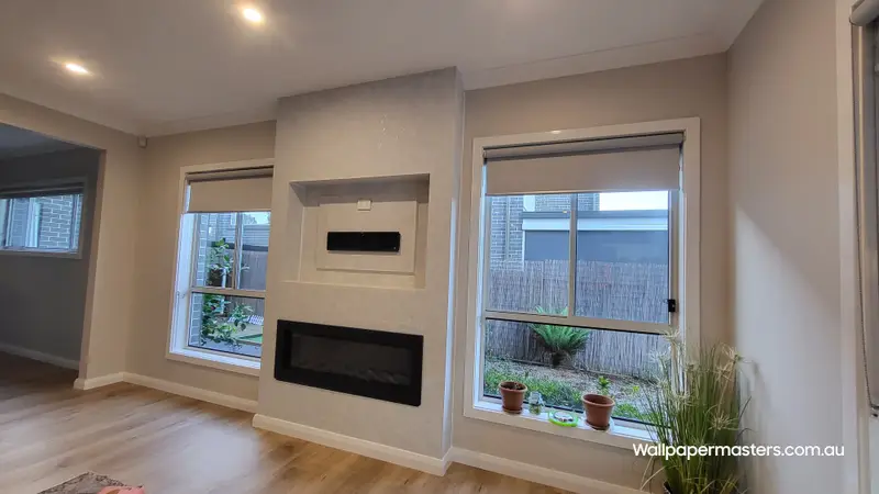 Fireplace Wallpaper Installation