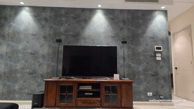 TV Back Wallpaper Installation