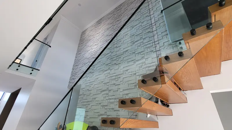 Staircase Wallpaper Installation